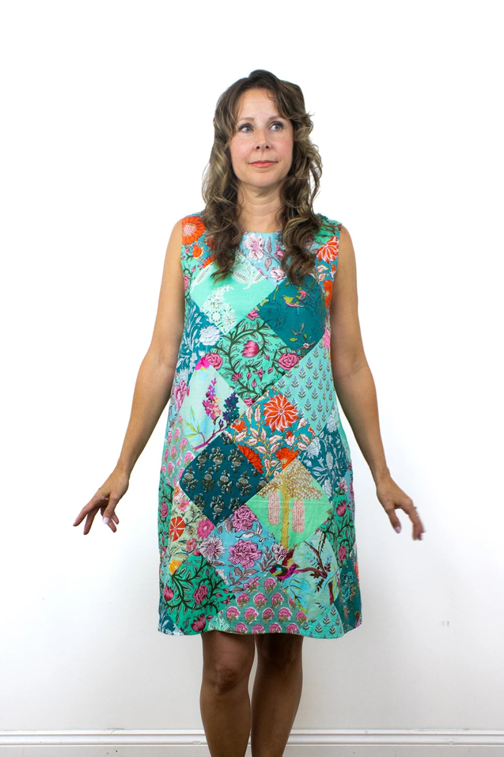 Sunset Shift Patchwork Dress Pattern by Studio M Square