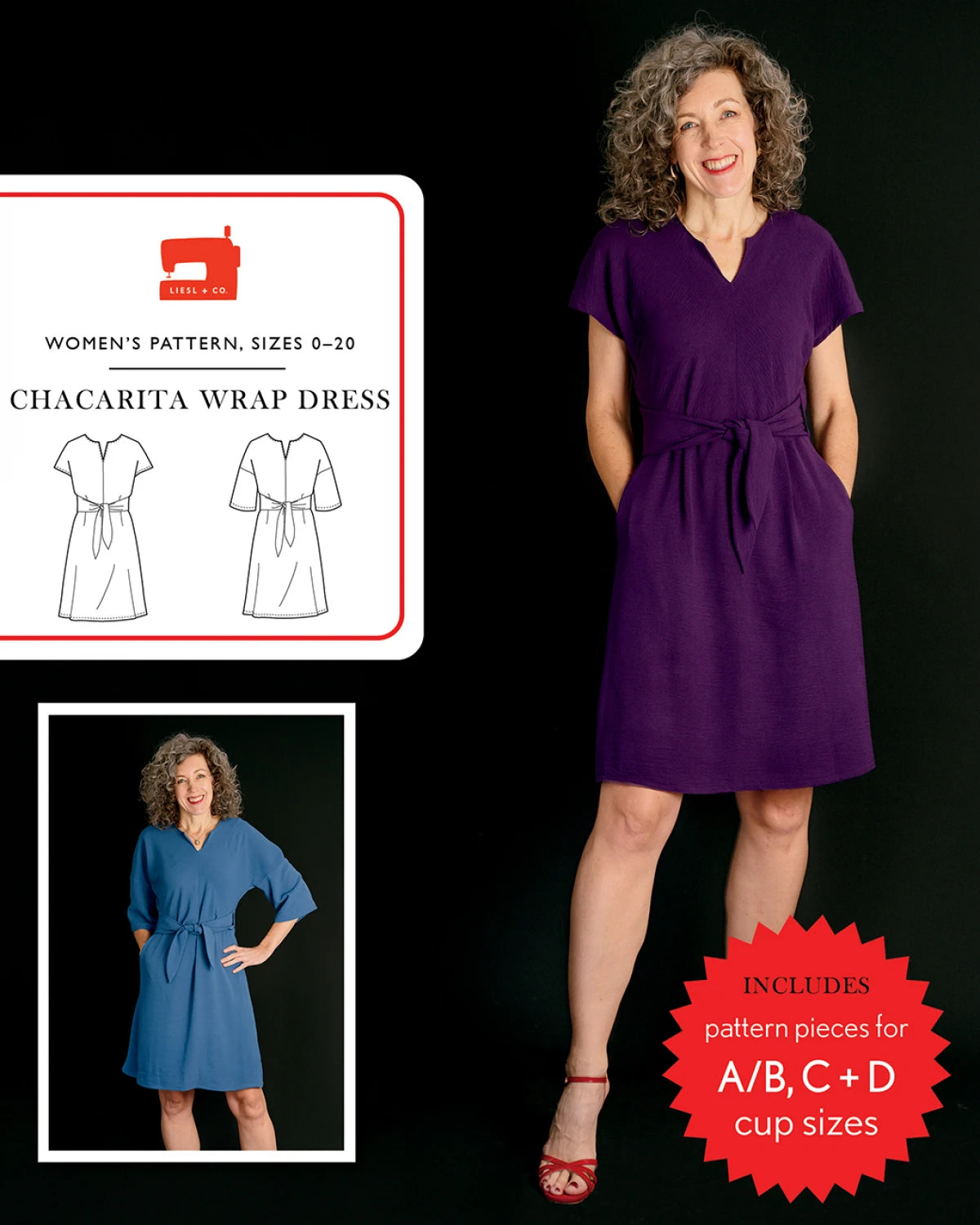 modern wrap dress pattern Chararita Wrap Dress Pattern by Liesl & Co