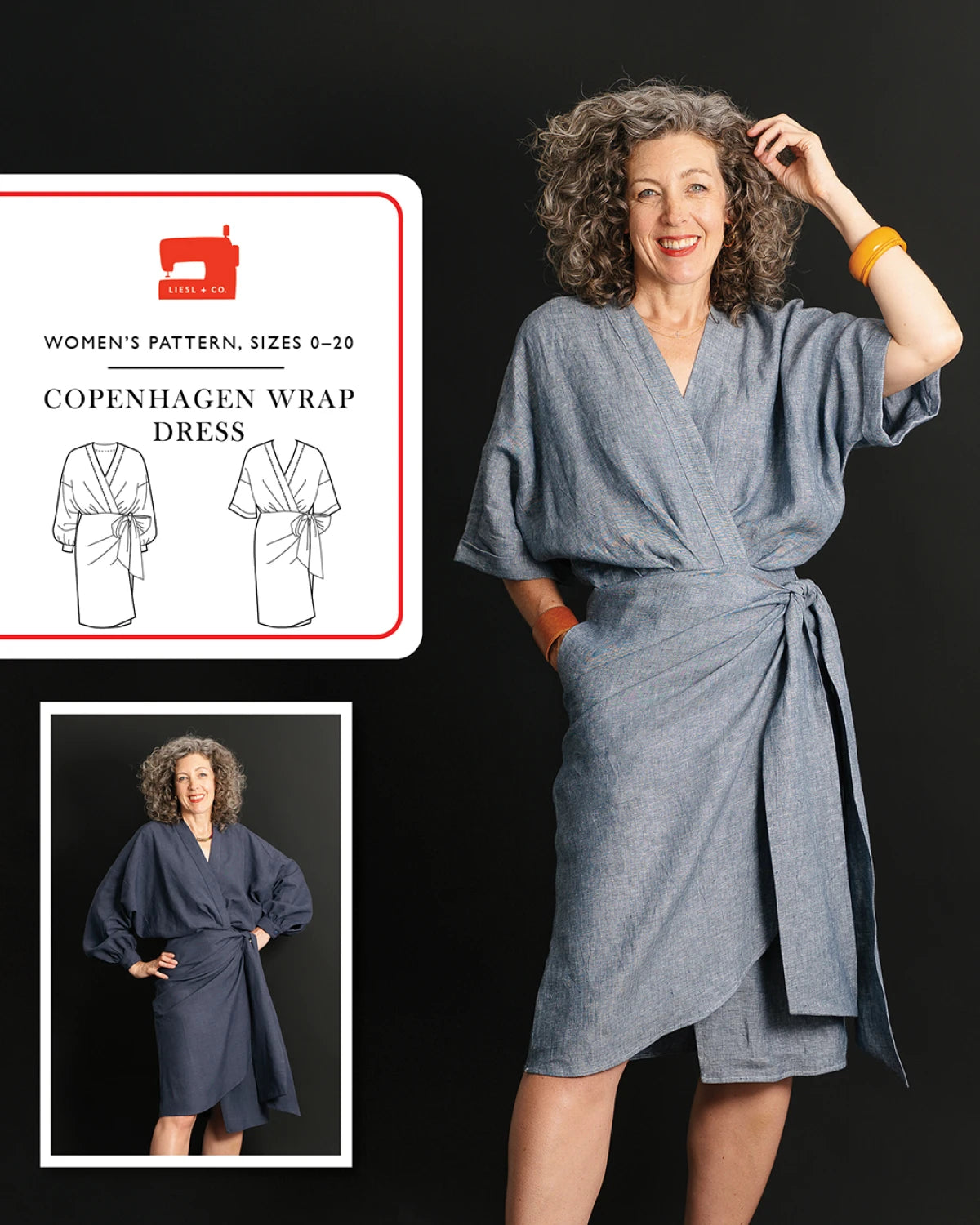 modern wrap dress pattern Copenhagen Wrap Dress Pattern by Liesl & Co