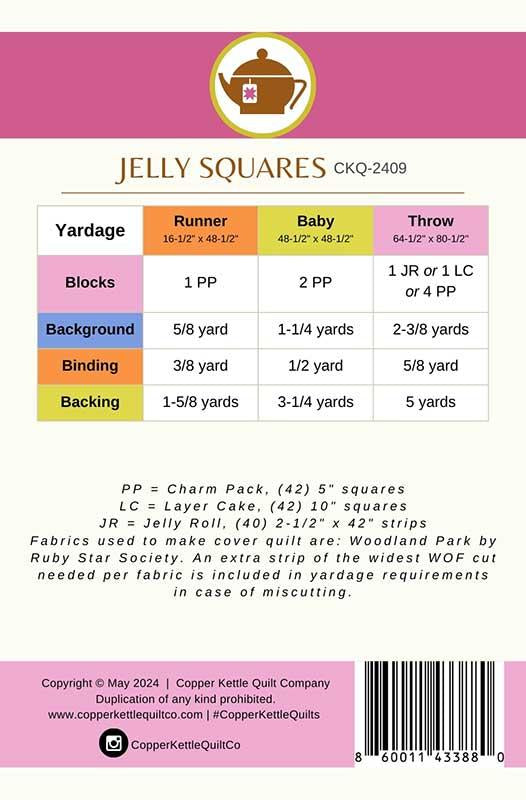 Jelly Squares Quilt Pattern by Copper Kettle Quilt Company