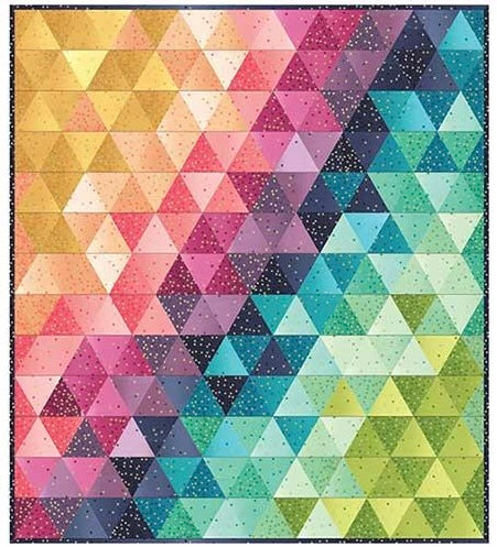 Best of Ombre Confetti Metallic by V & Co.: Ombre Triangles Quilt Kit