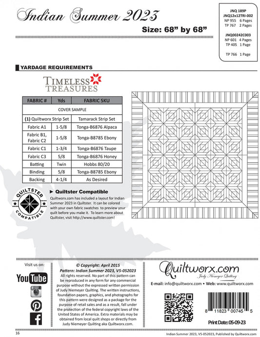 Indian Summer 2023 # JNQ189P2 - Special Order