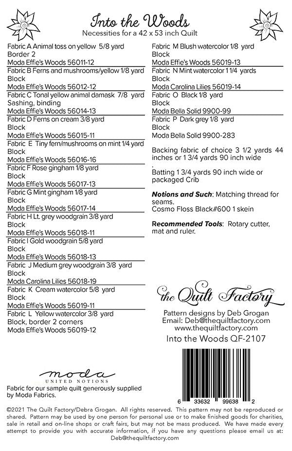 Into The Woods Applique Quilt Pattern by The Quilt Factory