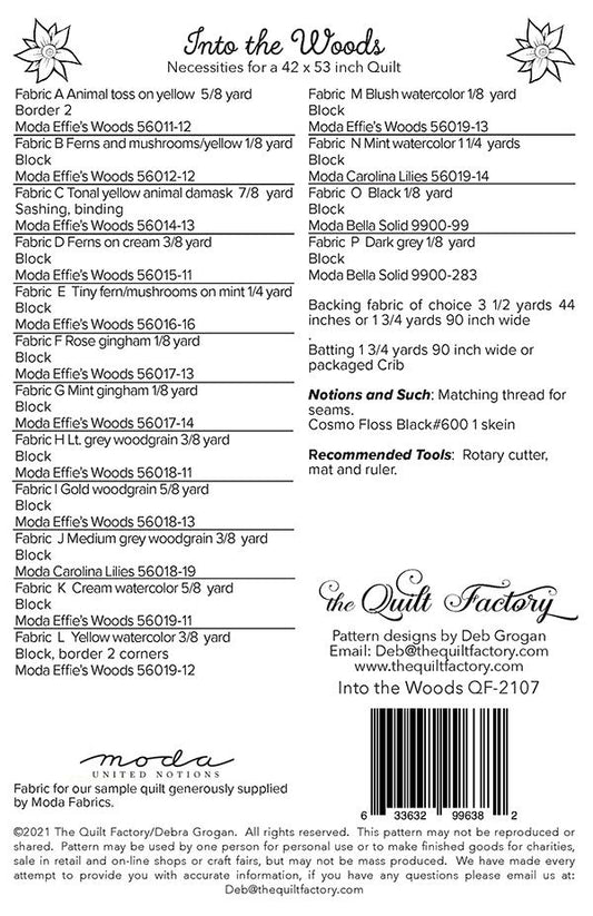 Into The Woods Applique Quilt Pattern by The Quilt Factory