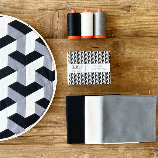 Italian Color Builders Carrara Black & White 50wt Cotton - Special Order