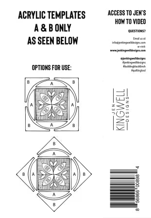 Building Blocks Templates 6" to 9" Finished by Jen Kingwell Designs