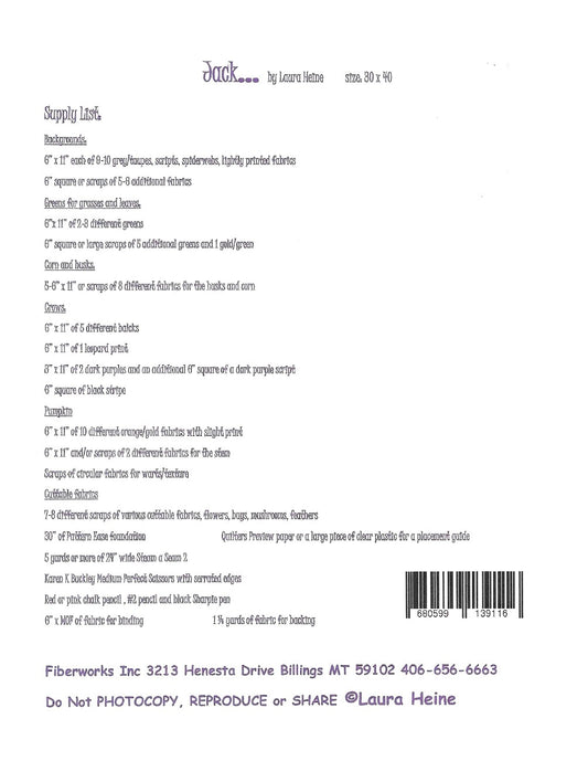 Jack The Pumpkin Collage Pattern by Laura Heine