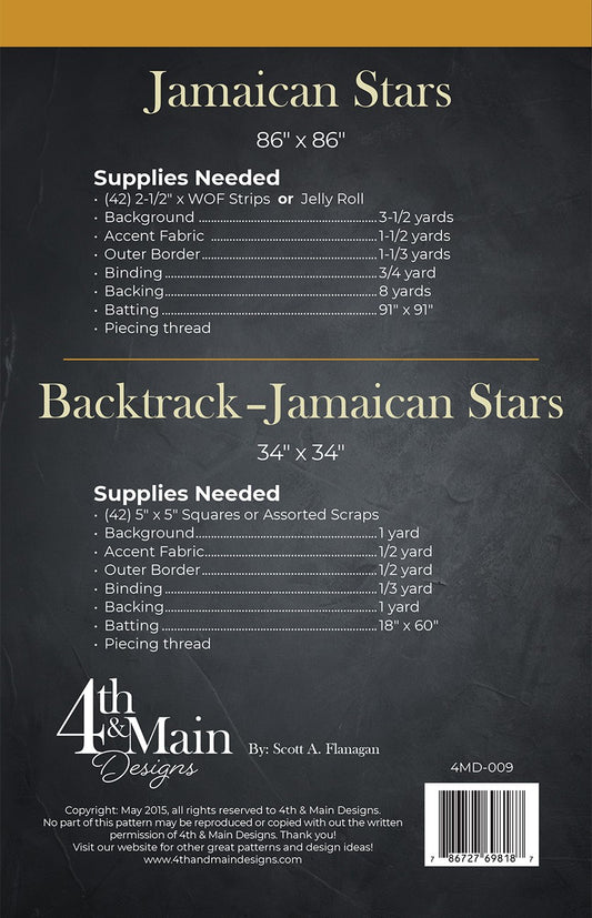 Jamaican Stars Quilt Pattern by 4th & Main