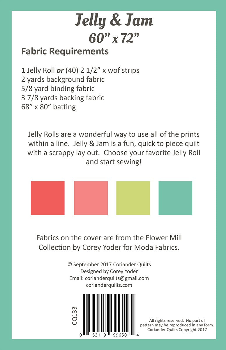 Jelly & Jam Quilt Pattern by Coriander Quilts - Special Order