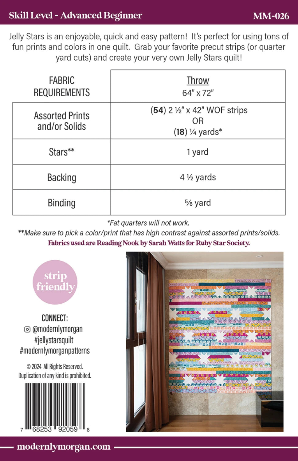 Jelly Stars Quilt Pattern by Modernly Morgan