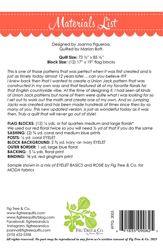 Jumping Jacks Quilt Pattern by Fig Tree & Co.