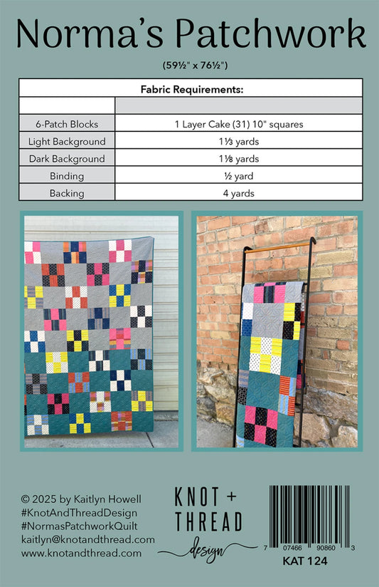 Norma's Patchwork Quilt Pattern by Knot & Thread Design