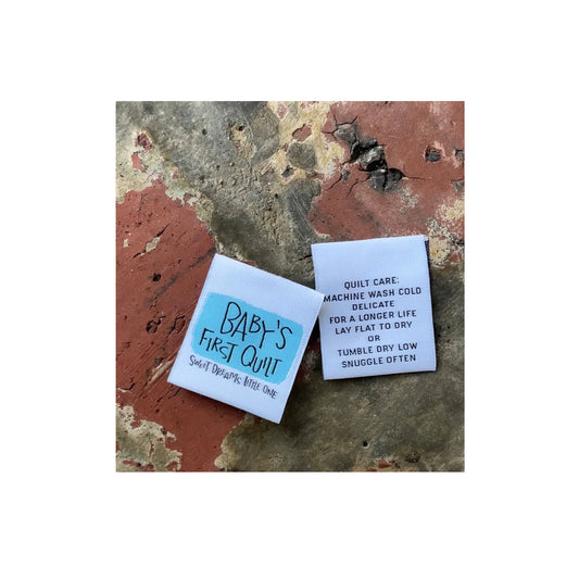 Baby's First Quilt Label Pack Blue by Kati Cupcake