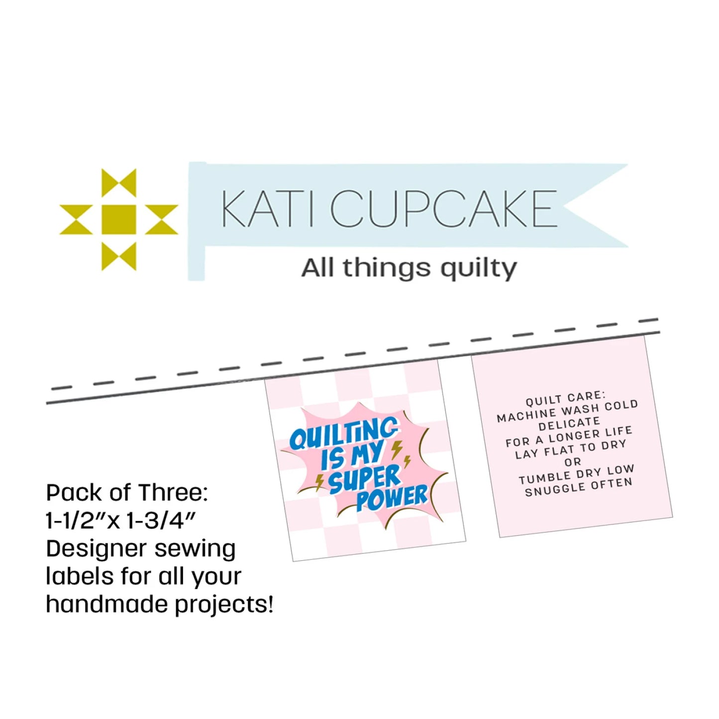Super Power Sew in Labels by Kati Cupcake