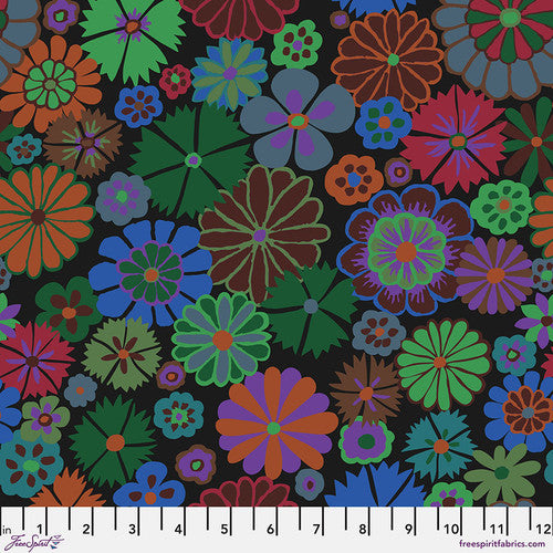 Kaffe Fassett Collective August 2024 - Folk Flower Dark PWGP204.PURPLE