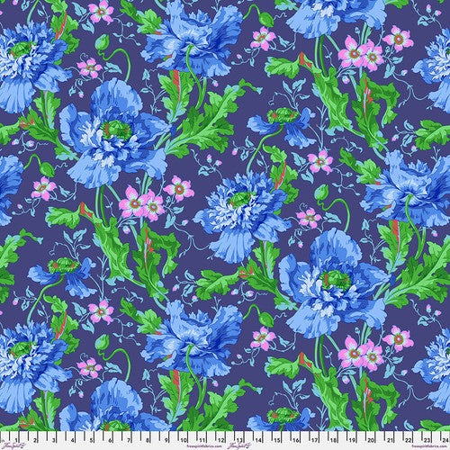 Kaffe Fassett Collective August 2024 - Papaver Blue PWPJ127.BLUE