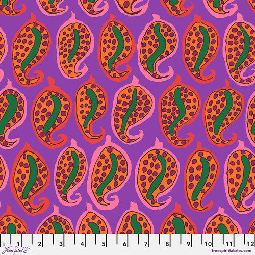 Kaffe Fassett Collective August 2024 - Pasha Paisley Purple PWBM096.PURPLE