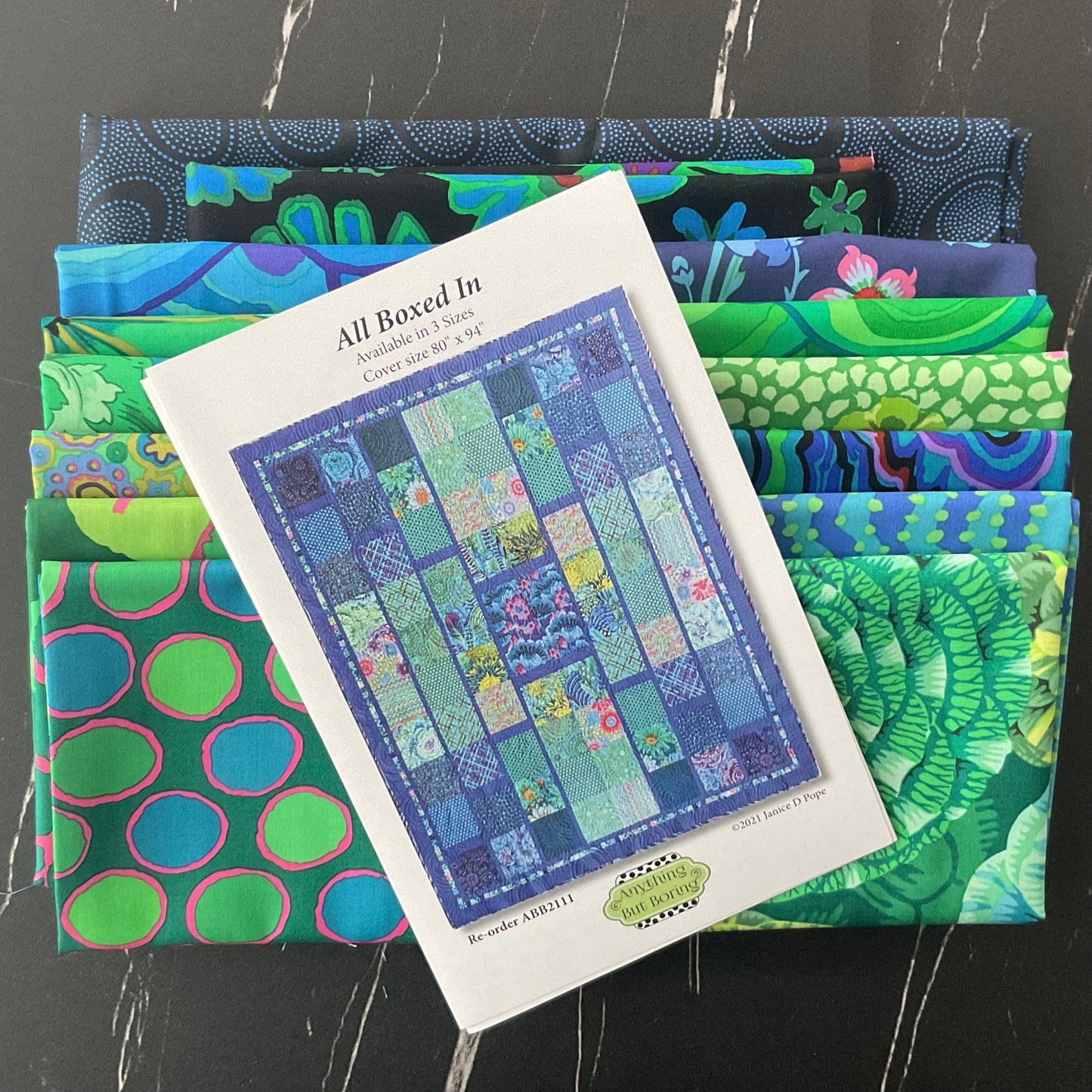 Kaffe Fassett Collective February 2025 - All Boxed In Quilt Kit