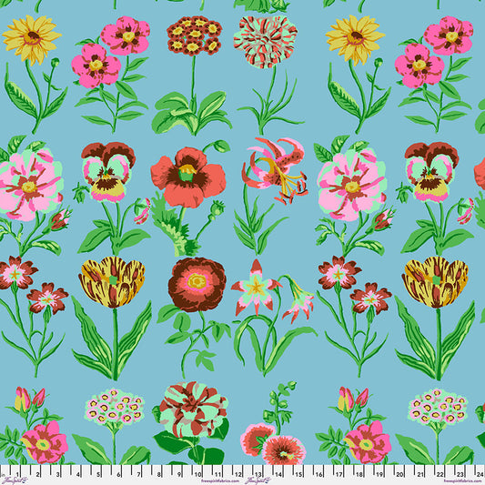 Kaffe Fassett Collective February 2025 : Flower Studies - Blue PWGP205.BLUE