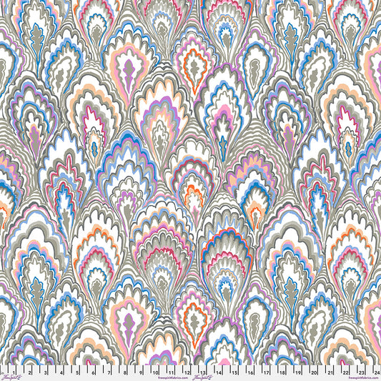 Kaffe Fassett Collective February 2025 : Marble Scallops Grey-PWGP207.GREY