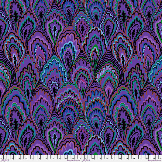 Kaffe Fassett Collective February 2025 : Marble Scallops Purple-PWGP207.PURPLE