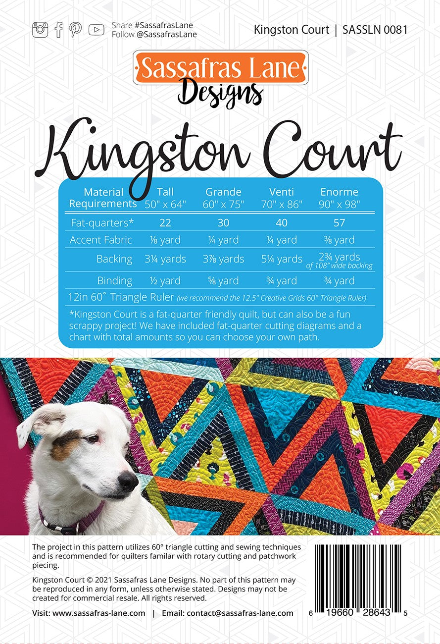 Kingston Court Quilt Pattern by Sassafras Lane