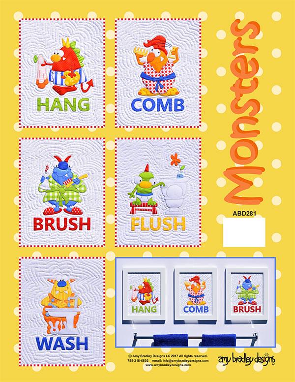 Monsters Appliqué Pattern by Amy Bradley
