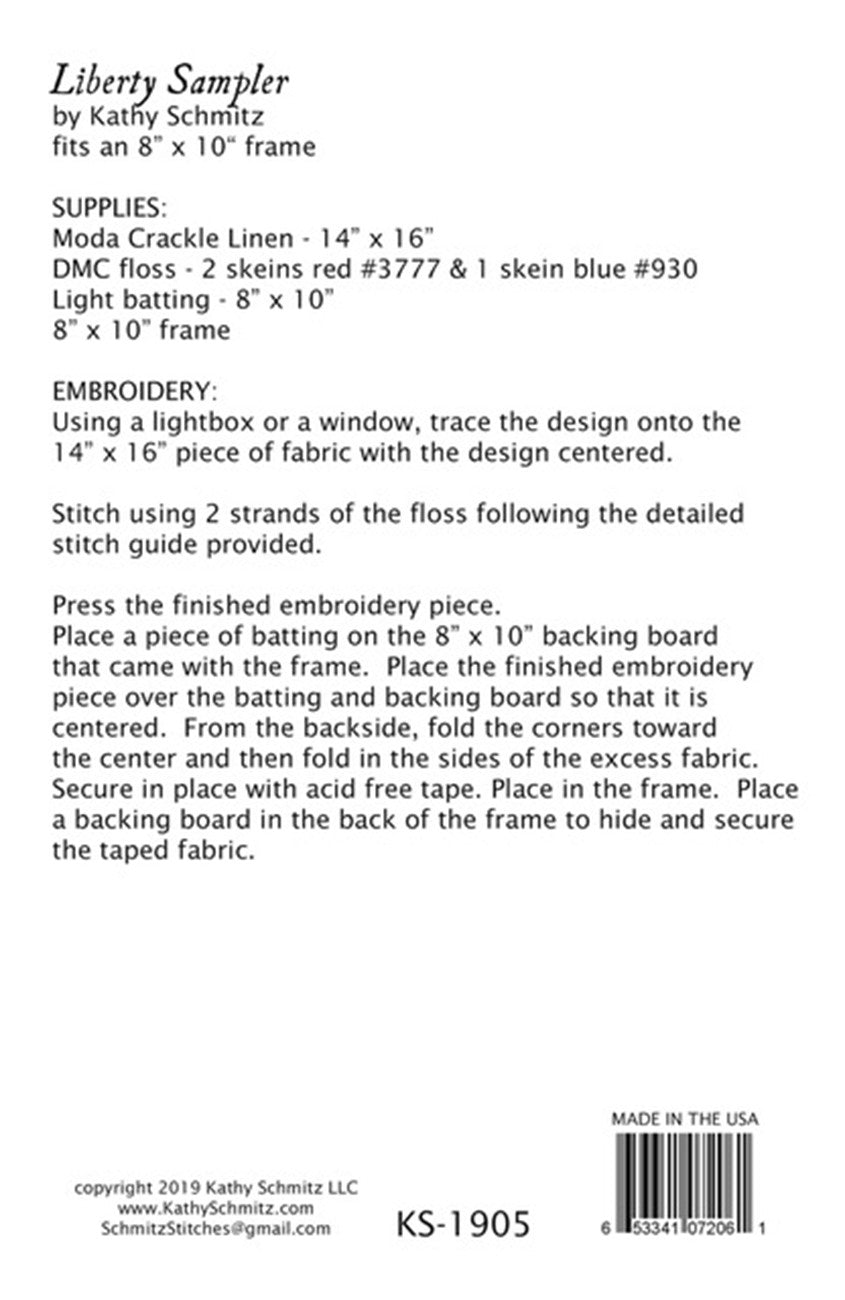 Liberty Sampler # KS-1905 - Special Order