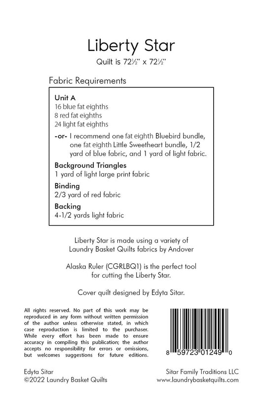 Liberty Star Quilt Pattern by Laundry Basket Quilts