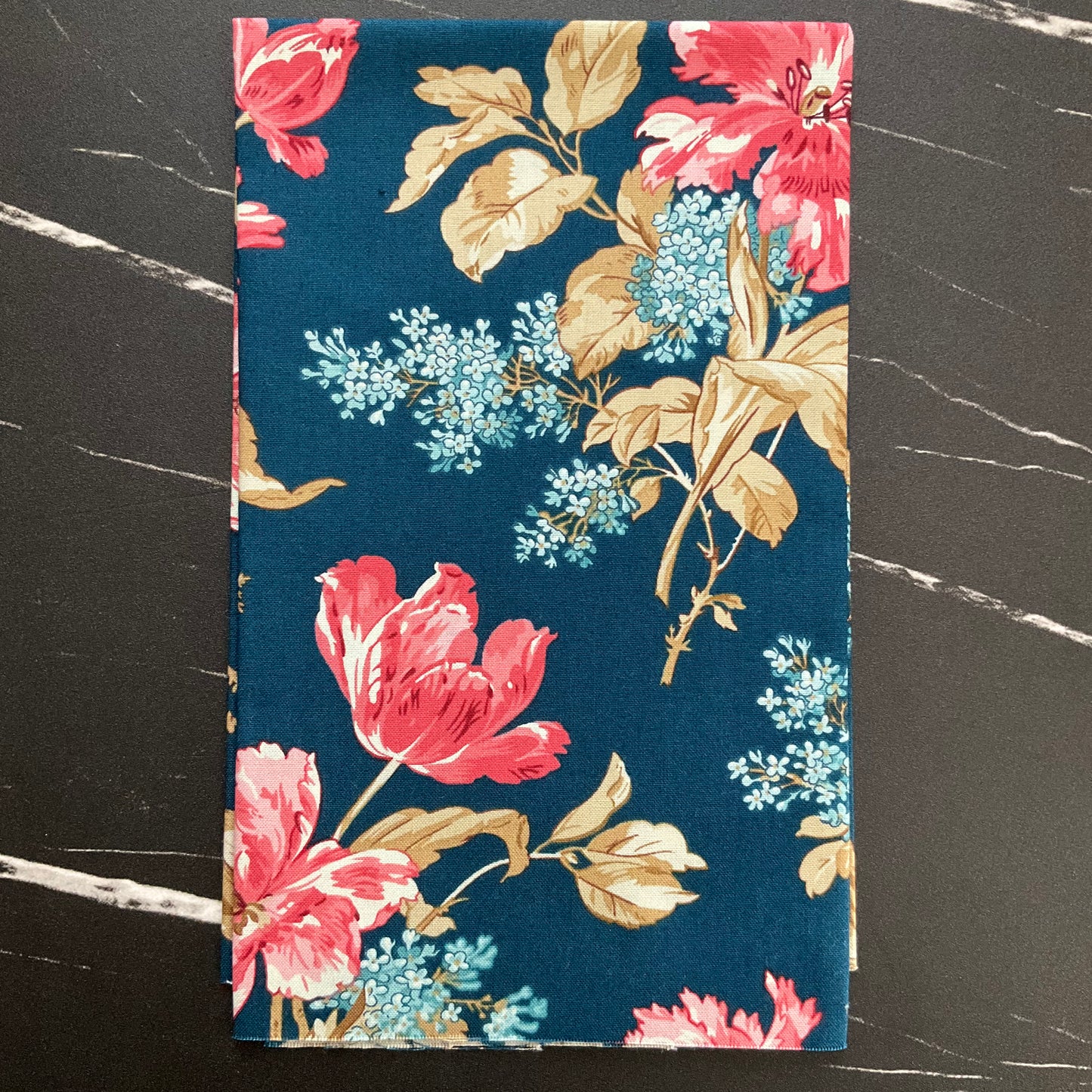 Lighthouse by Laundry Basket Quilts - Front Porch Bouquet Navy A1472-B