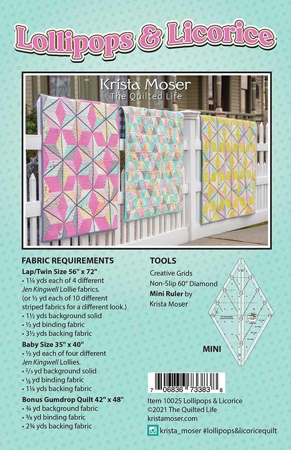 Lollipops & Licorice Quilt Pattern by Krista Moser