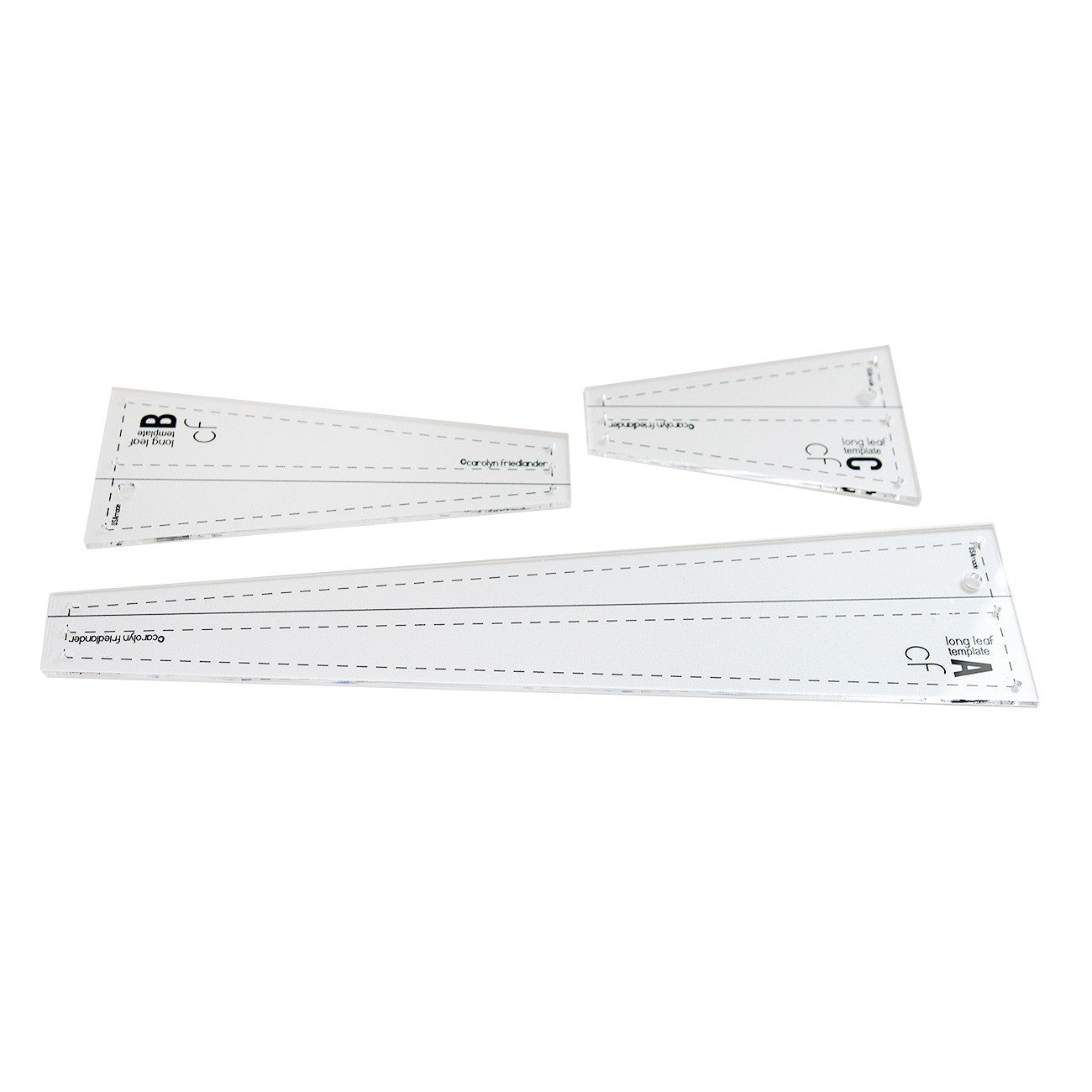 Long Leaf Acrylic Template Set # CF2007 - Special Order