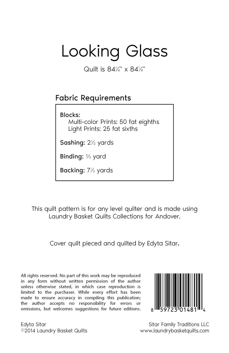 Looking Glass Quilt Pattern by Laundry Basket Quilts