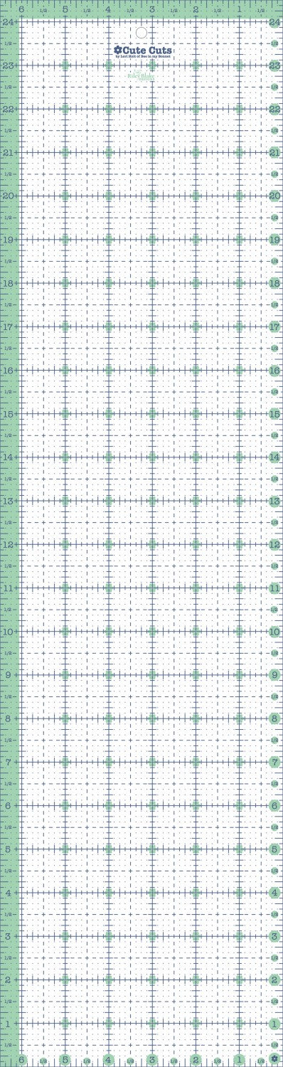 Lori Holt Cute Cuts 6-1/2in x 24-1/2in Ruler # STCC-11562 - Special Order