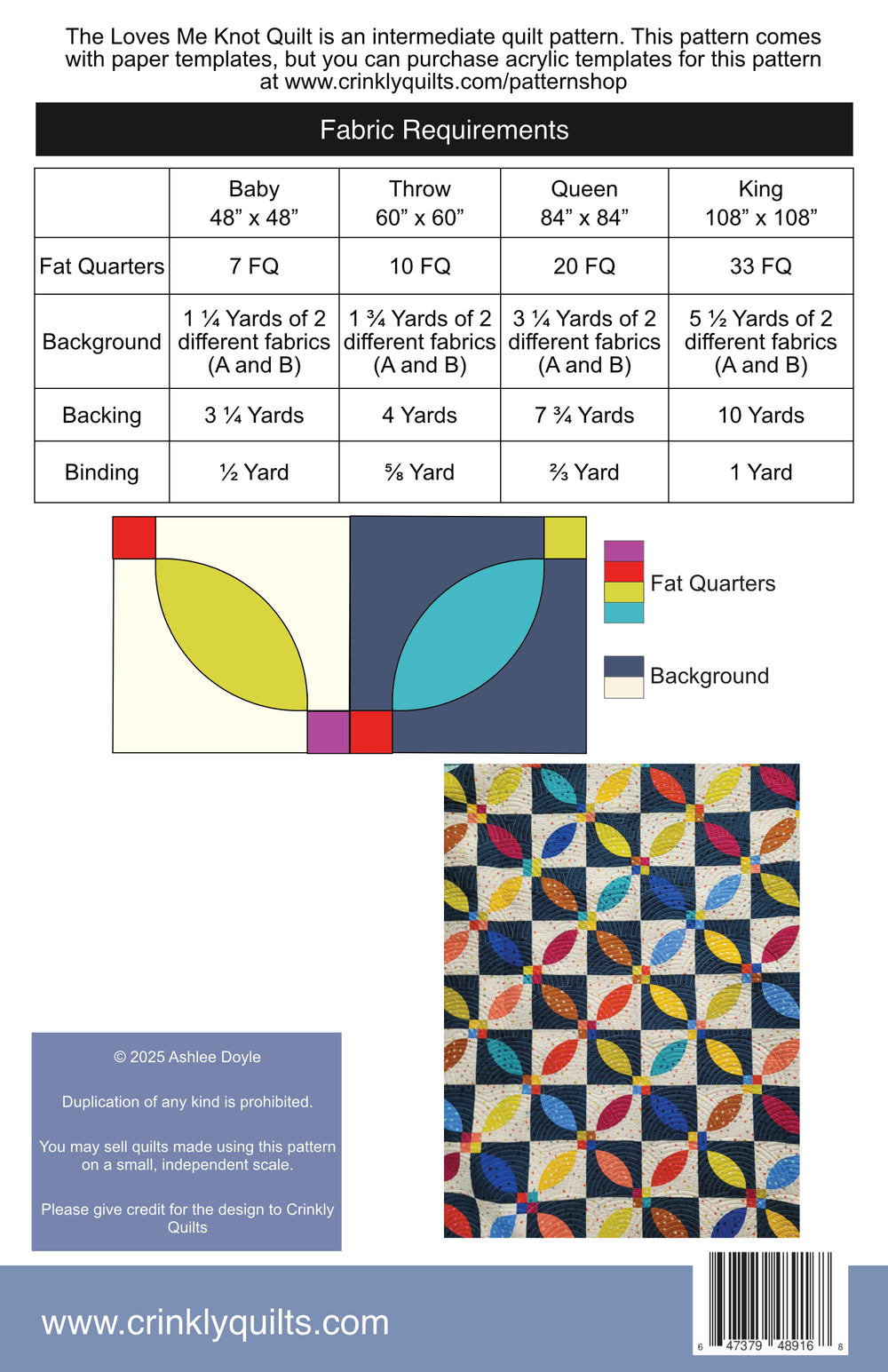 Loves Me Knot Quilt Pattern by Crinkly Quilts