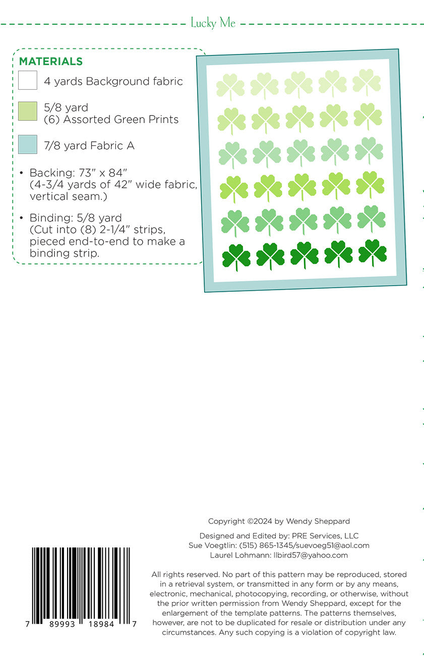 Lucky Me Quilt Pattern by Wendy Sheppard