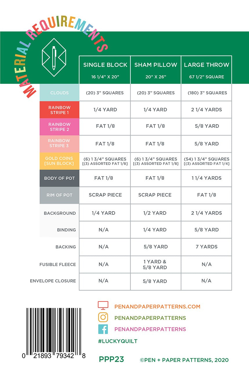 Lucky Quilt Pattern by Pen + Paper Patterns