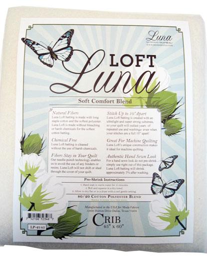 Luna Loft Cotton Blend Quilt Batting - Crib Size LP 2045