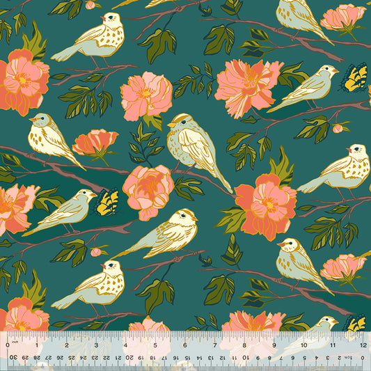 Lush Life by Jennifer Moore - Birds of a Feather Teal 54712-2