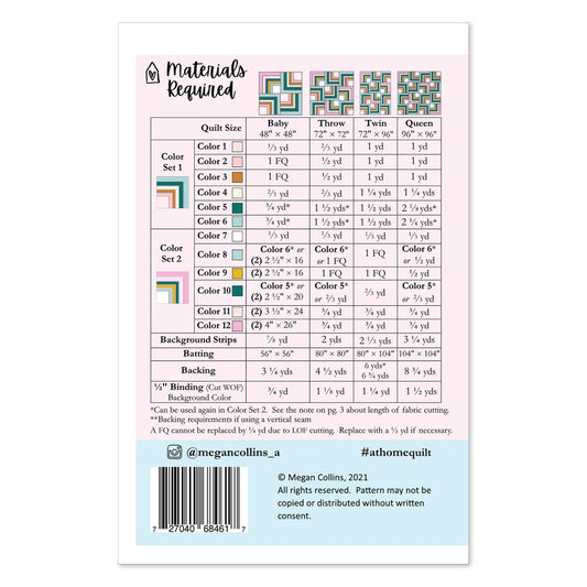 At Home Quilt Pattern by Megan Collins Quilt Design