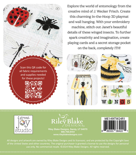 In the Wings Quilt Projects by J. Wecker Frisch - Machine Embroidery USB