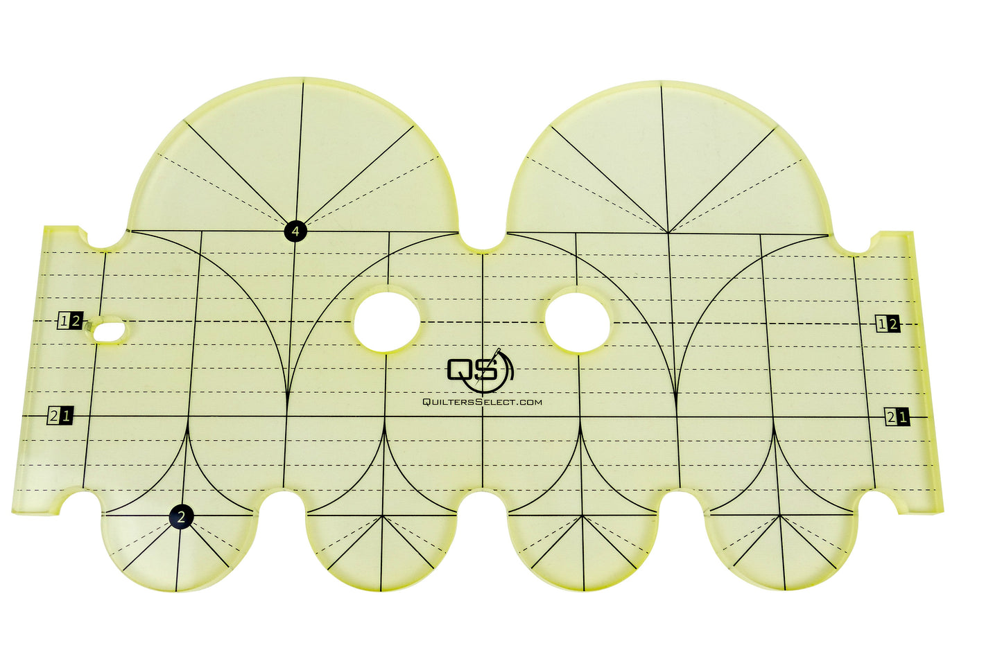 Machine Quilting Ruler 4in x & 2in # QS-RUL4CL - Special Order