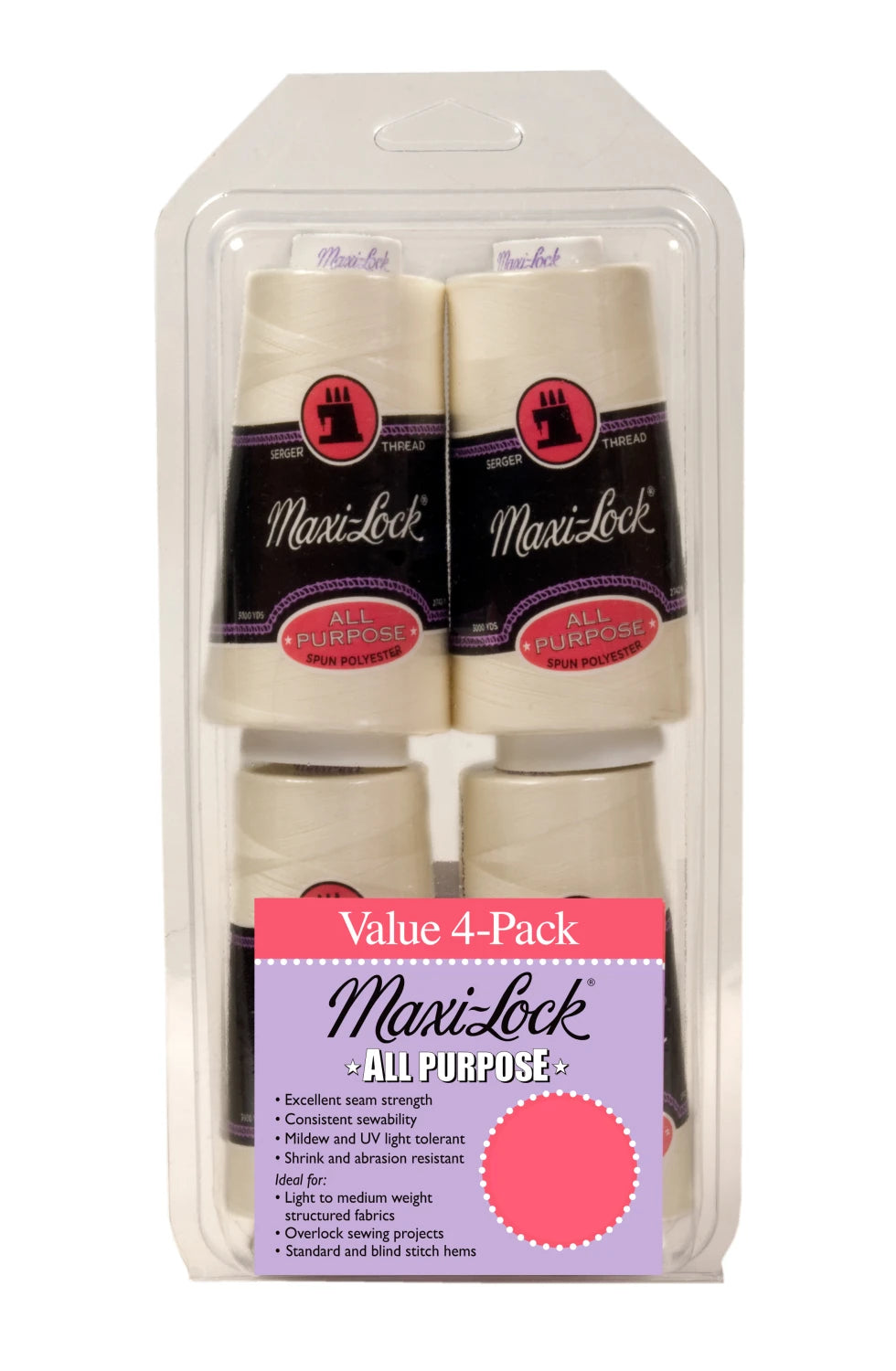 Maxi-Lock All Purpose Thread Set 4pk Eggshell # GGM0004 - Special Order