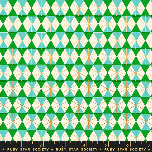 Merry Happy by Kimberly Kight : Happy Hexie Metallic Verdant RS3102 16M