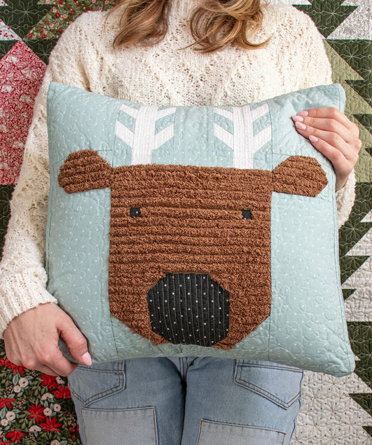 Merry Reindeer Pillow Pattern by Lella Boutique