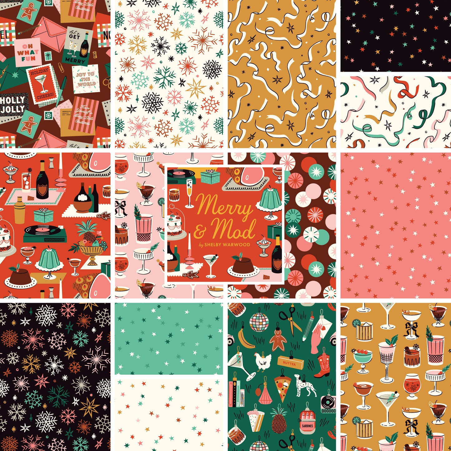Merry and Mod by Shelby Warwood : Jazzy Gems Quilt Kit
