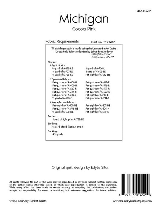 Michigan - Cocoa Pink # LBQ-1452-P - Special Order