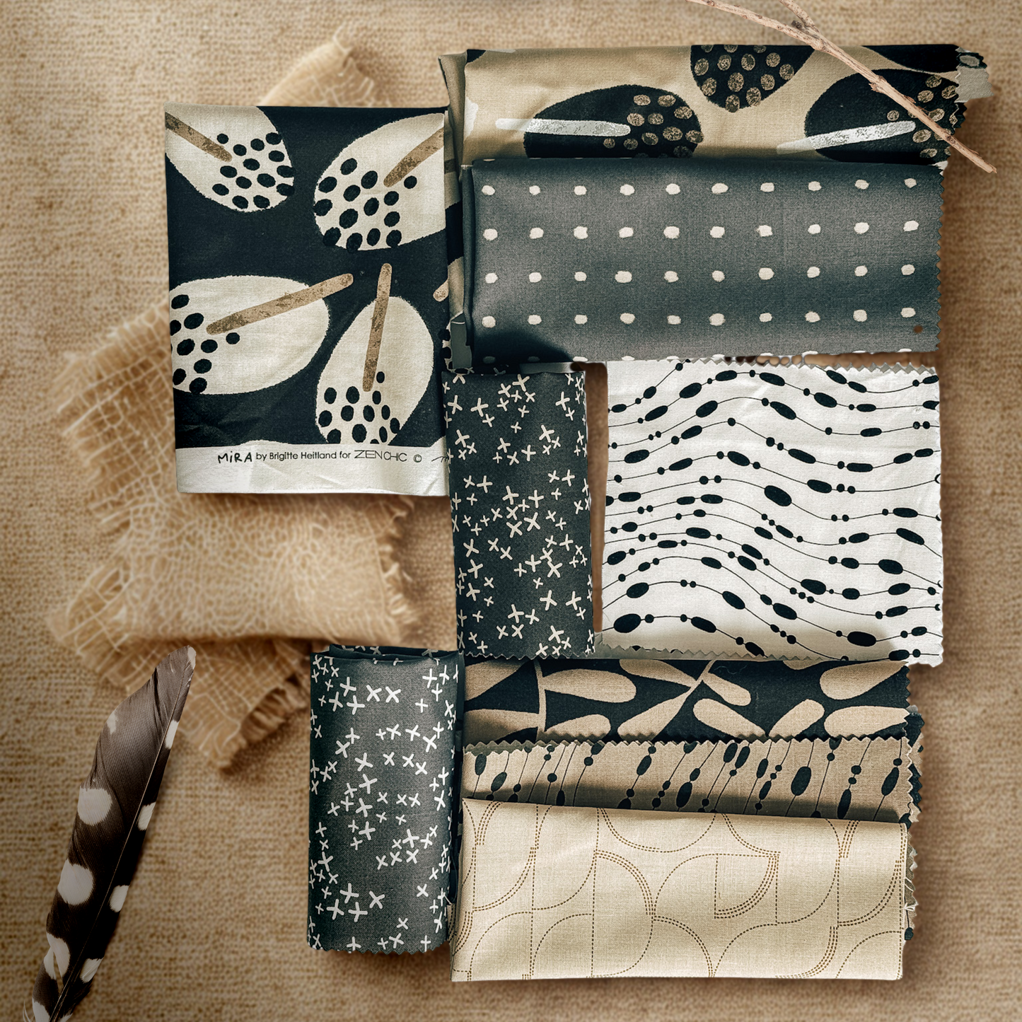 Mira by Zen Chic : Spotted Graphite 1660 257