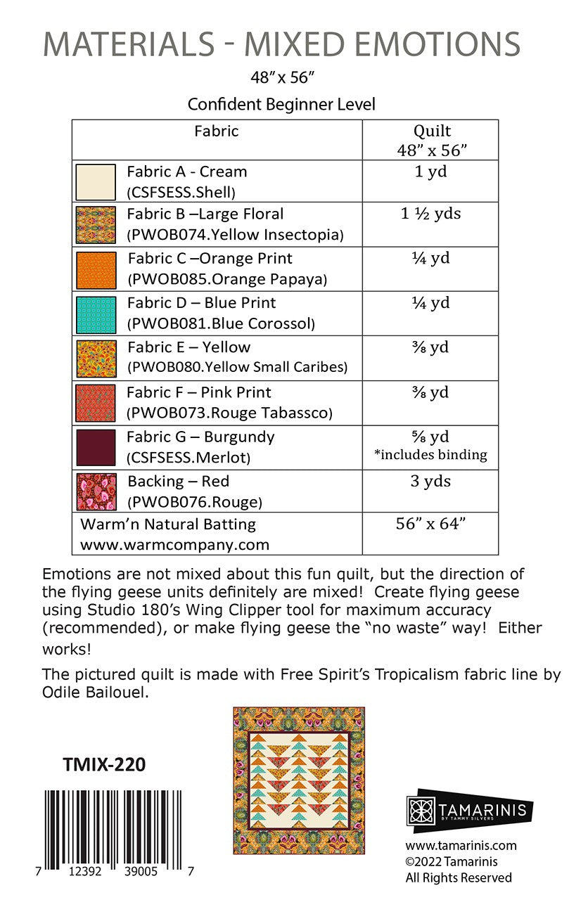 Mixed Emotions Quilt Pattern by Tamarinis