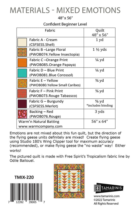 Mixed Emotions Quilt Pattern by Tamarinis